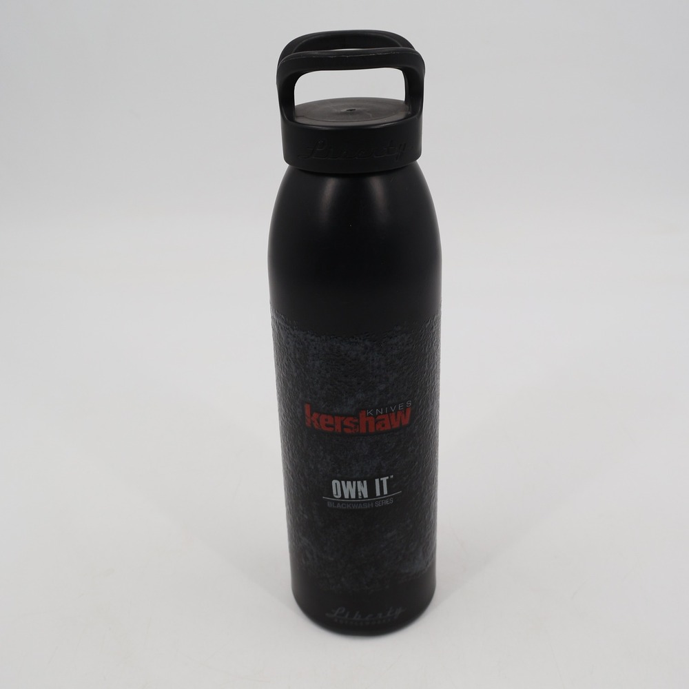 Kershaw Knives Water Bottle Black Liberty Bottleworks Blackwash Series